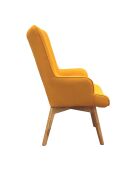 Fauteuil Helsinki jaune - 68x74x99 cm