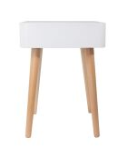 Chevet esprit Scandinave blanc - 37x31x37.5 cm