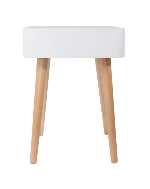 Chevet esprit Scandinave blanc - 37x31x37.5 cm