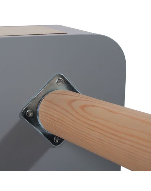 Chevet esprit Scandinave gris - 37x31x37.5 cm