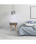 Chevet esprit Scandinave gris - 37x31x37.5 cm