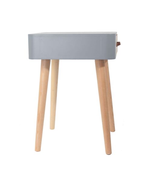 Chevet esprit Scandinave gris - 37x31x37.5 cm