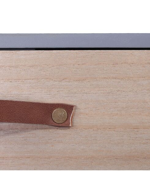 Chevet esprit Scandinave gris - 37x31x37.5 cm