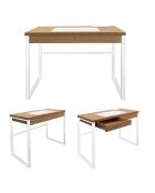 Bureau esprit Scandinave marron/blanc - 110x59x16 cm
