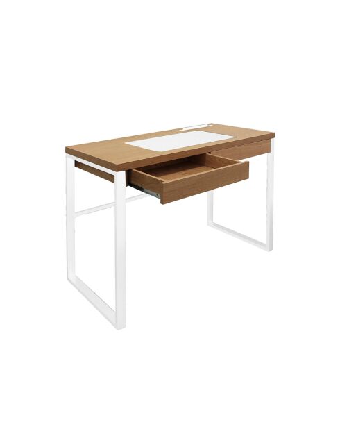 Bureau esprit Scandinave marron/blanc - 110x59x16 cm