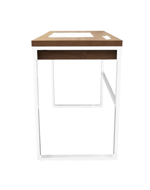 Bureau esprit Scandinave marron/blanc - 110x59x16 cm