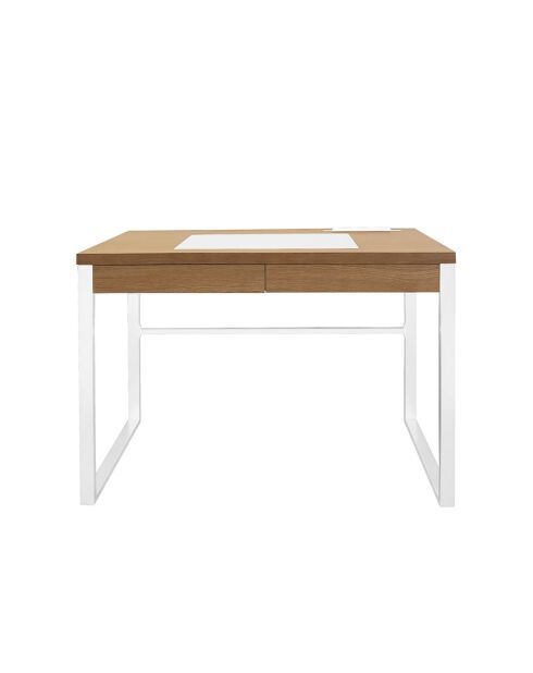 Bureau esprit Scandinave marron/blanc - 110x59x16 cm