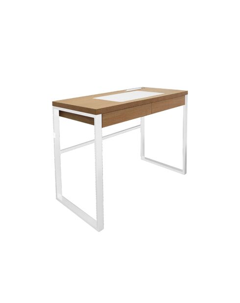 Bureau esprit Scandinave marron/blanc - 110x59x16 cm