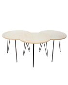 3 Tables basses modulables blanches