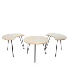 3 Tables basses modulables blanches