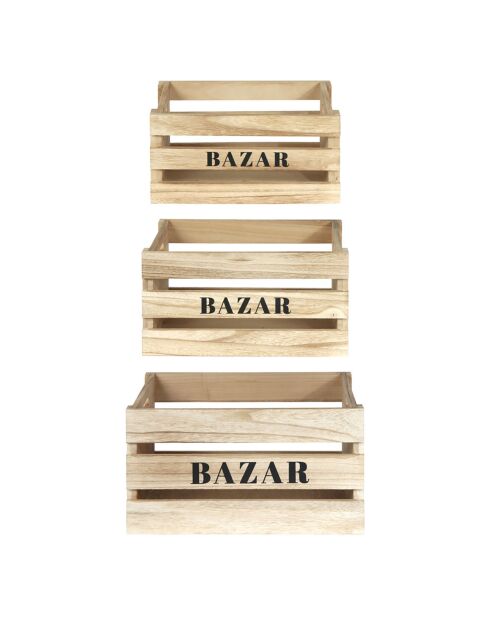 3 Cagettes Bazar naturelles