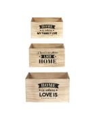 3 Cagettes Home marron