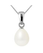 Witgouden parel, zoetwaterparel, witte peer, bail, hanger