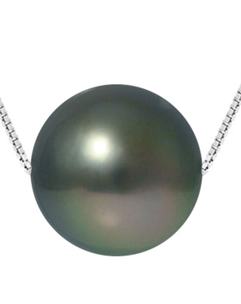 Tahitian Cultured Pearl Witgouden halsketting zwart tahiti