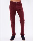 Pantalon slim stretch Bobby bordeaux