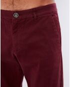 Pantalon slim stretch Bobby bordeaux