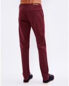 Pantalon slim stretch Bobby bordeaux