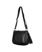 Schwarze Schultertasche Lana aus Leder - 29x20x6 cm