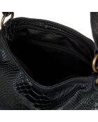 Schwarze Schultertasche Lana aus Leder - 29x20x6 cm