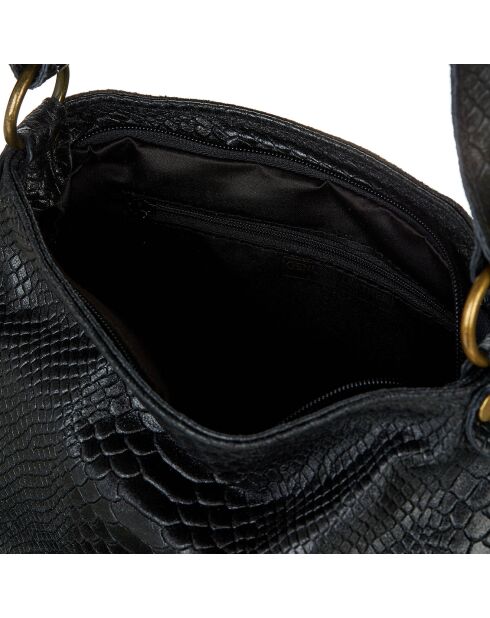 Schwarze Schultertasche Lana aus Leder - 29x20x6 cm