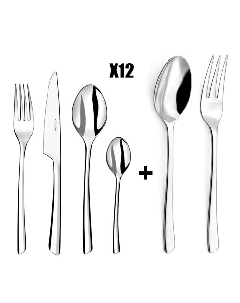 Ménagère Quel Délice acier - 50 pièces