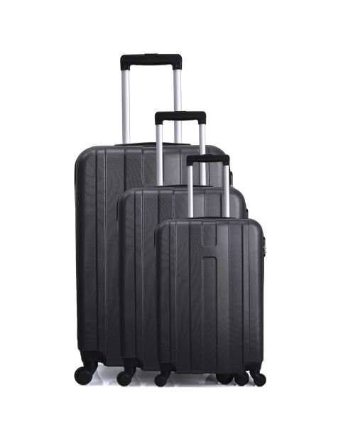 3 Valises 4 roues Atlanta 49/59/71 cm noires