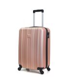 3 Valises 4 roues Atlanta 49/59/71 cm rose doré