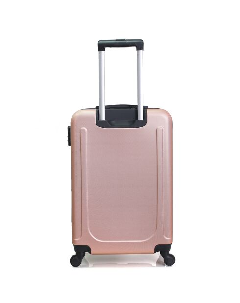 3 Valises 4 roues Atlanta 49/59/71 cm rose doré