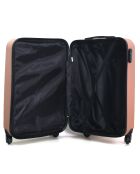 3 Valises 4 roues Atlanta 49/59/71 cm rose doré