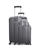 3 Allradkoffer Atlanta 49/59/71 cm dunkelgrau