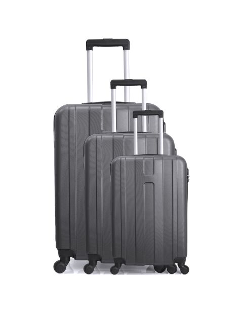 3 Allradkoffer Atlanta 49/59/71 cm dunkelgrau