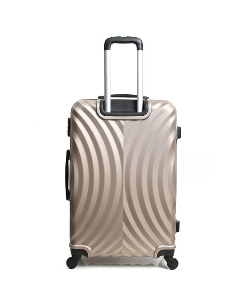 Lagos Mittelgroßer Reisekoffer mit 4 Rädern, 60 cm, goldfarben