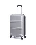 Valise Long Séjour 4 roues Utah 71 cm argentée