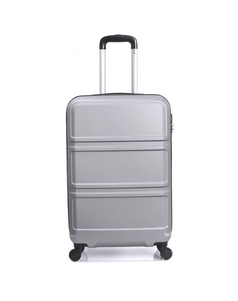 Utah Medium Stay Koffer 4 enkele wielen 59 cm zilver