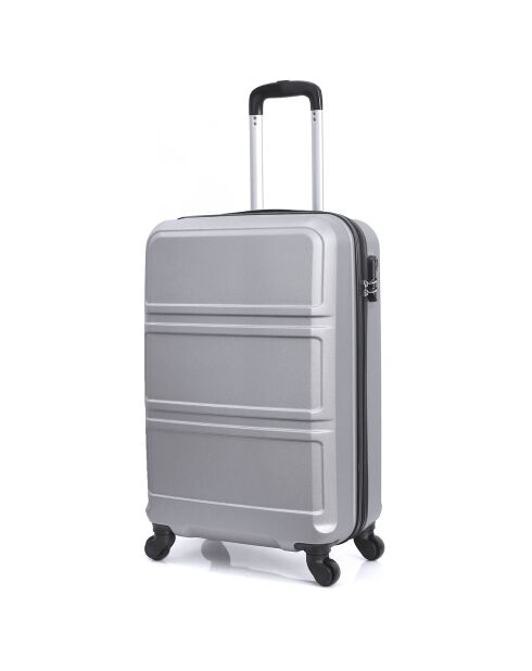 Utah Medium Stay Koffer 4 enkele wielen 59 cm zilver