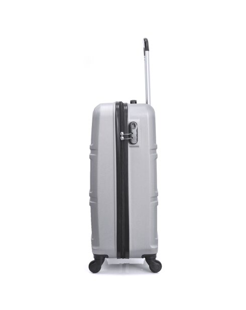 Utah Medium Stay Koffer 4 enkele wielen 59 cm zilver