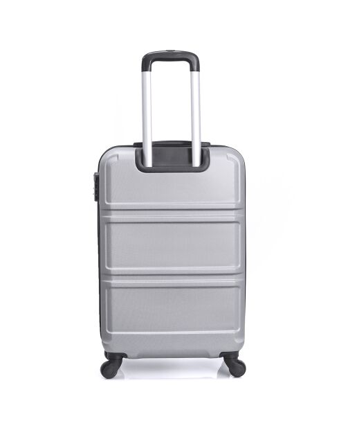 Utah Medium Stay Koffer 4 enkele wielen 59 cm zilver