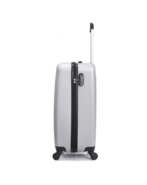 Valise Cabine 4 roues Atlanta 49 cm argentée
