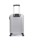 Valise Cabine 4 roues Atlanta 49 cm argentée