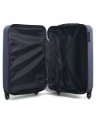 Valigia Atlanta Medium Stay 4 ruote singole 59 cm blu marino