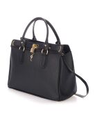 Borsa Coralie in pelle nera - 36x28x18 cm