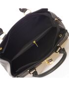 Borsa Coralie in pelle nera - 36x28x18 cm