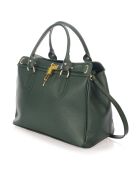 Borsa Coralie in pelle verde - 36x28x18 cm