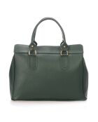 Borsa Coralie in pelle verde - 36x28x18 cm