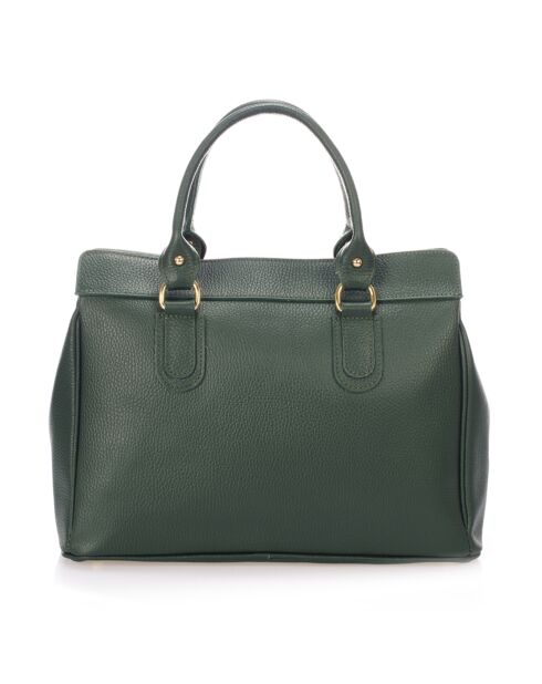 Borsa Coralie in pelle verde - 36x28x18 cm