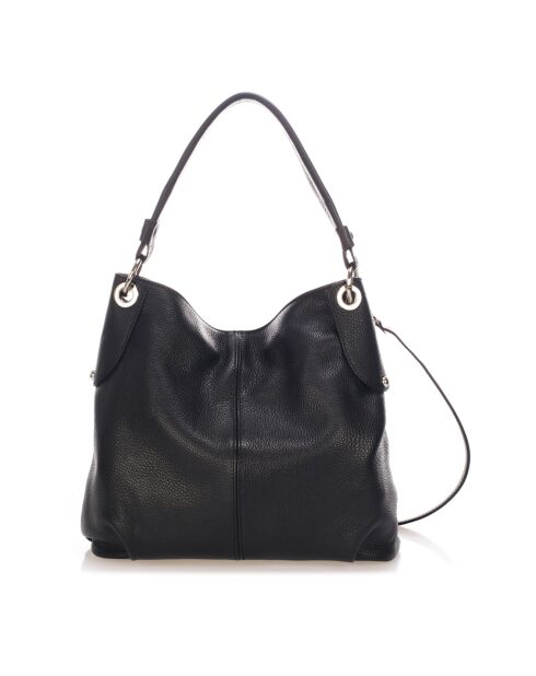 Borsa a tracolla Norah in pelle nera - 34x30x14 cm