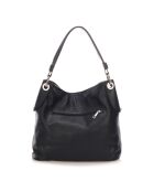 Borsa a tracolla Norah in pelle nera - 34x30x14 cm