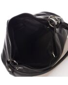 Borsa a tracolla Norah in pelle nera - 34x30x14 cm