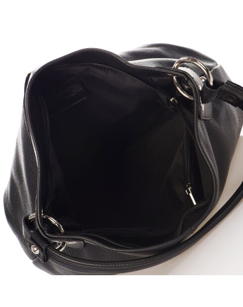 Borsa a tracolla Norah in pelle nera - 34x30x14 cm