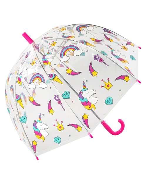 Parapluie enfant Licorne transparent/multicolore